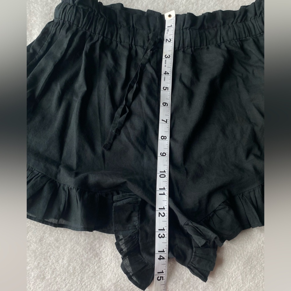 J Crew Cotton voile ruffle beach short black small - Picture 14 of 15